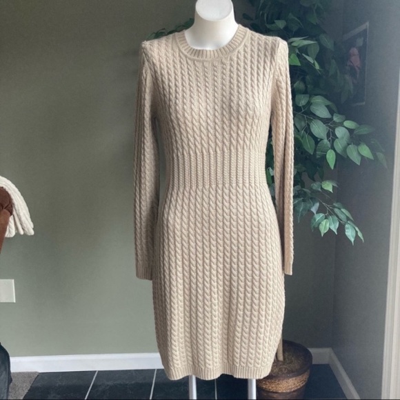 Calvin Klein | Cable Knit Sweater Dress medium - Picture 2 of 7